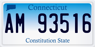 CT license plate AM93516