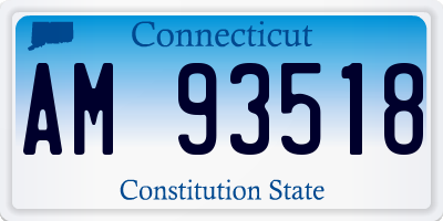 CT license plate AM93518