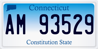 CT license plate AM93529