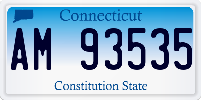CT license plate AM93535