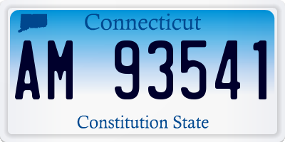 CT license plate AM93541