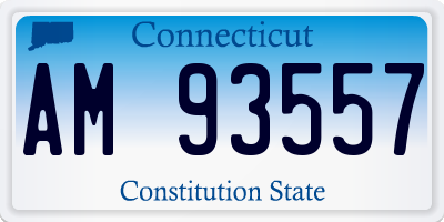 CT license plate AM93557