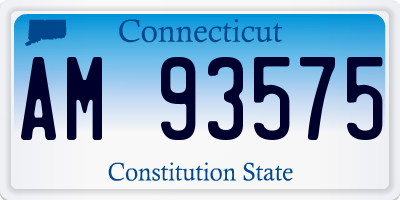 CT license plate AM93575