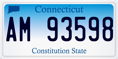 CT license plate AM93598