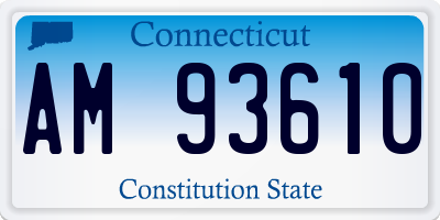 CT license plate AM93610