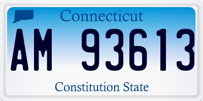 CT license plate AM93613