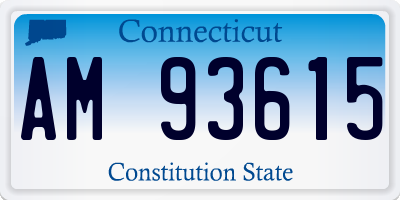 CT license plate AM93615