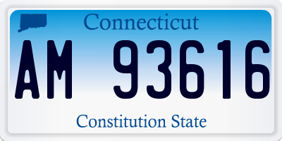 CT license plate AM93616
