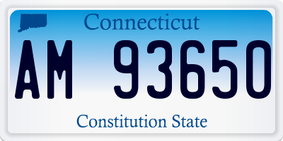 CT license plate AM93650