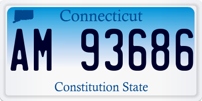 CT license plate AM93686