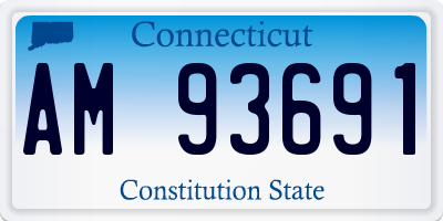 CT license plate AM93691