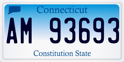 CT license plate AM93693