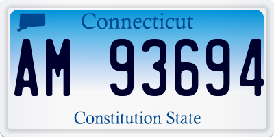 CT license plate AM93694