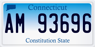CT license plate AM93696