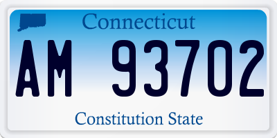 CT license plate AM93702