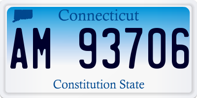 CT license plate AM93706