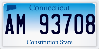 CT license plate AM93708