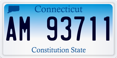 CT license plate AM93711