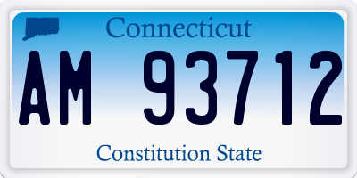 CT license plate AM93712