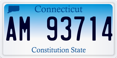 CT license plate AM93714