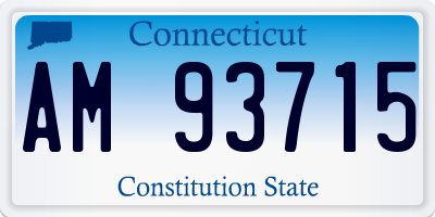 CT license plate AM93715