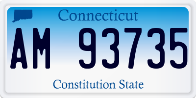 CT license plate AM93735