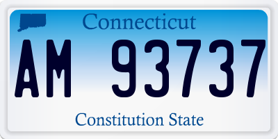 CT license plate AM93737