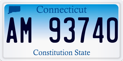 CT license plate AM93740