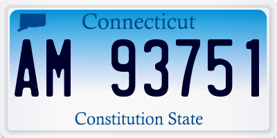CT license plate AM93751