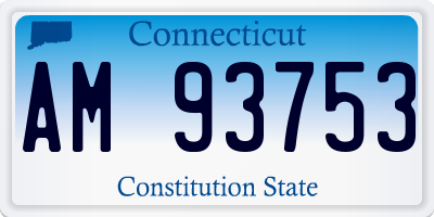 CT license plate AM93753