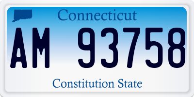 CT license plate AM93758
