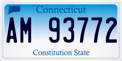 CT license plate AM93772