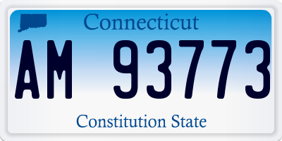 CT license plate AM93773
