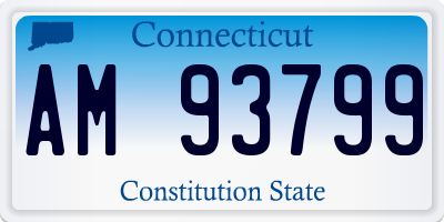 CT license plate AM93799