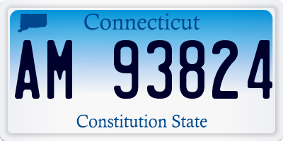 CT license plate AM93824