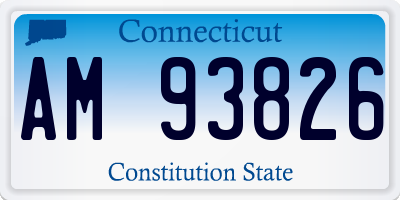 CT license plate AM93826