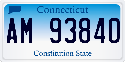 CT license plate AM93840