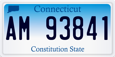 CT license plate AM93841