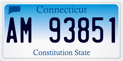 CT license plate AM93851