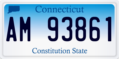 CT license plate AM93861