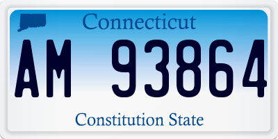 CT license plate AM93864