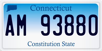 CT license plate AM93880