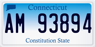 CT license plate AM93894