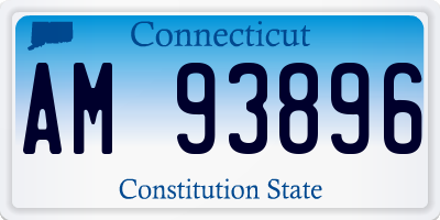 CT license plate AM93896