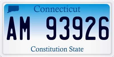 CT license plate AM93926