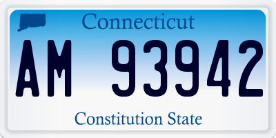CT license plate AM93942