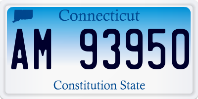 CT license plate AM93950