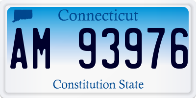 CT license plate AM93976