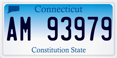 CT license plate AM93979