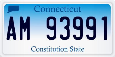 CT license plate AM93991